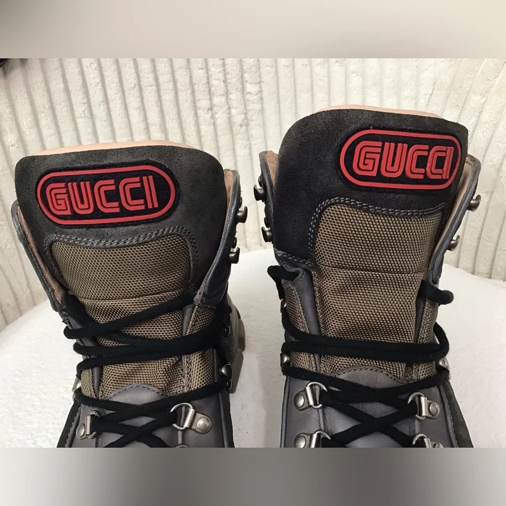 Gucci Men's Boots in Gray and Tan